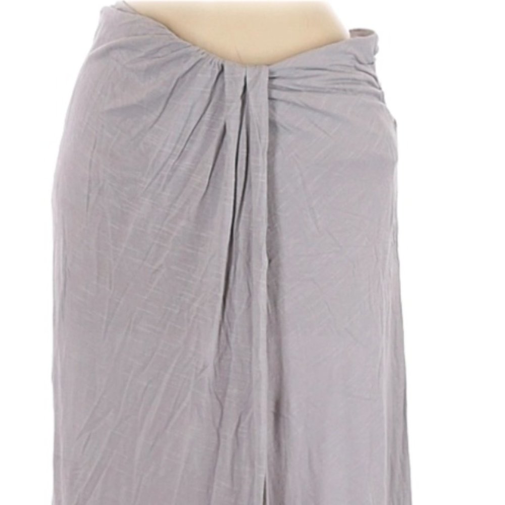 Free People Gray Maxi Casual Skirt, 40" Length